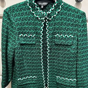 Ming Wang Emerald Textured Blazer